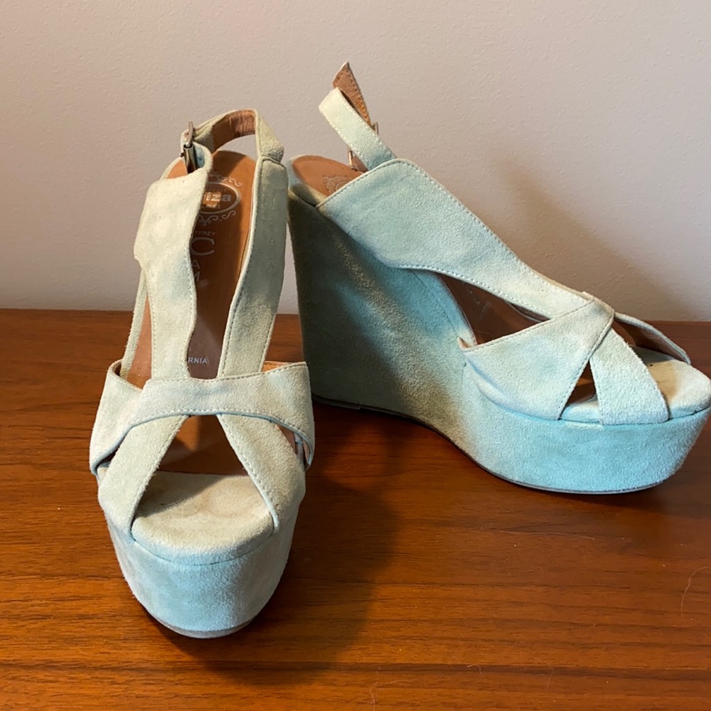 Jeffrey Campbell Sea Foam Mariel Suede Platforms